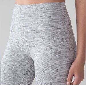 Lululemon Wunder Under Heathered Light Gray Leggings